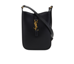 Le 5 A 7 Mini Crossbody, Leather, Black, MA1735, B/DB, 3*